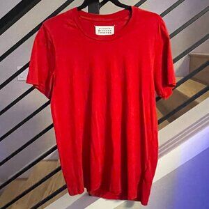 MAISON MARTIN MARGIELA Red Basic Tee AUTHENTIC